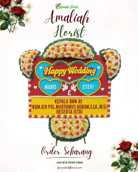 Papan Bunga Pernikahan Tegaren